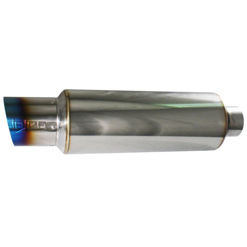 Injen 2 3/8 Universal Muffler w/Titanium burnt rolled Tip and stainless steel resonated inner wall 0