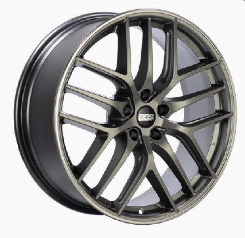 BBS CC-R 19x8 5x112 ET44 Satin Platinum Polished Rim Protector Wheel - 82mm PFS Required 0