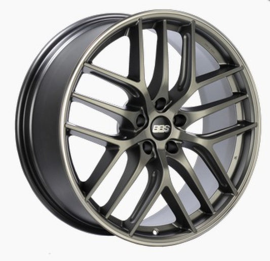 BBS CC-R 19x8.5 5x112 ET44 Satin Platinum Polished Rim Protector Wheel -82mm PFS/Clip Required 0