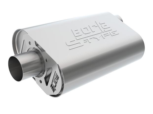 Borla CrateMuffler SBC Hot 350/383 2.5 inch Offset/Center 14in x 4.35in x 9in Oval Atak Muffler