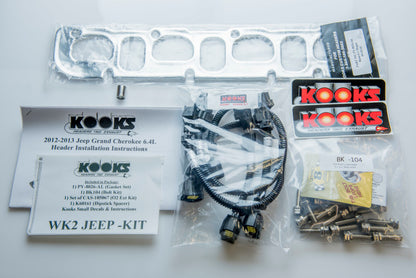 Kooks Headers Kooks 12+ Jeep Grand Cherokee 6.4L 1-7/8in x 3in SS Longtube Headers w/Green Catted Connection Pipes