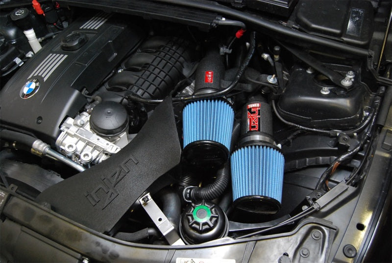 Injen 07-09 335i E92 / 08-09 135i E82 3.0L L6 Twin intake Wrinkle Black Short Ram Intake 3