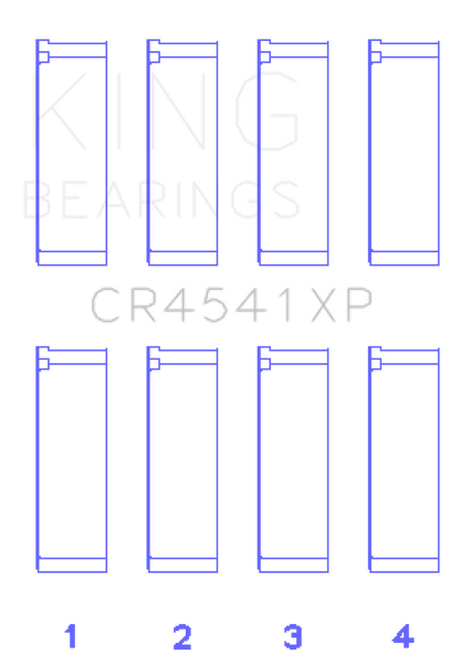 King Engine Bearings Honda F23A / F23Z / K20A3 16V (Size 0.025mm) Performance Rod Bearing Set