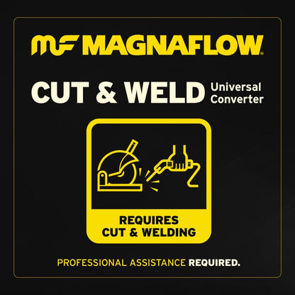 MagnaFlow Conv Univ 2.25in Inlet/Outlet Center/Center Oval 12in Body L x 6.5in W x 16in Overall L