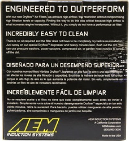 AEM Induction AEM 3.5 in Short Neck 5 in Element Filter