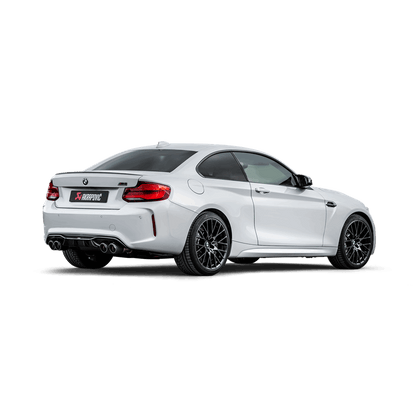 Akrapovic 2018+ BMW M2 Competition/M2 CS (F87N) Slip-On Line (Titanium) w/Carbon Fiber Tips 1