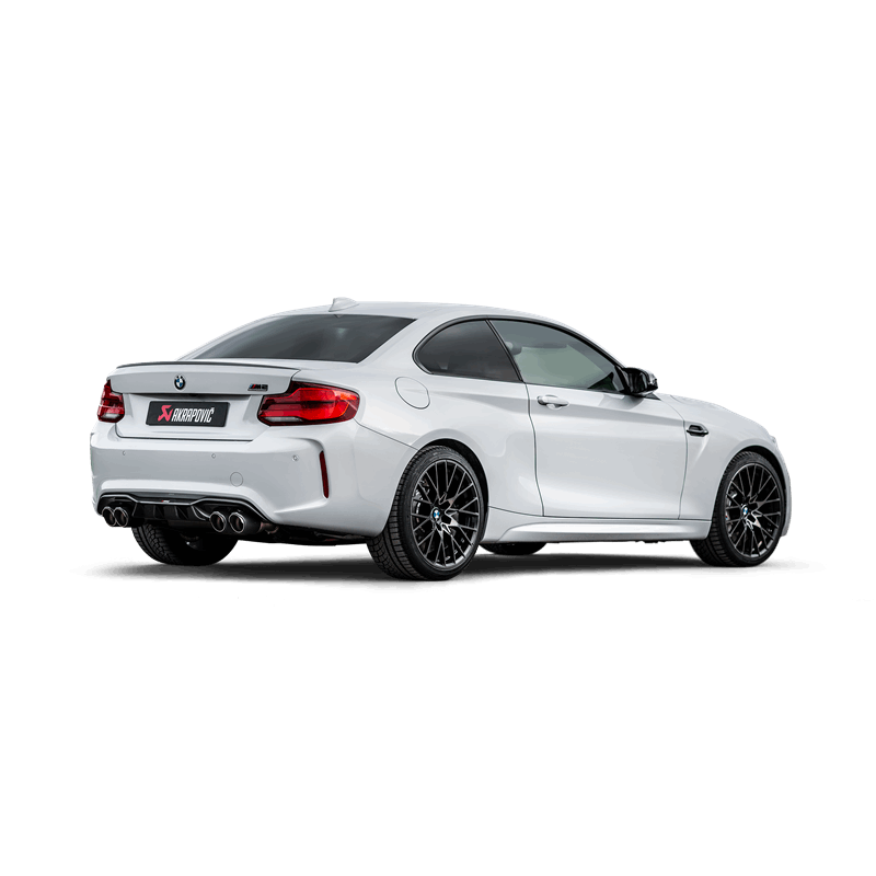 Akrapovic 2018+ BMW M2 Competition/M2 CS (F87N) Slip-On Line (Titanium) w/Carbon Fiber Tips 1