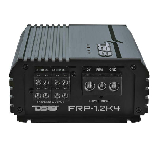 DS18 4-Channel Class-D Amp Stereo Full-Range 4 x 120 W RMS at4 ohm- Titanium