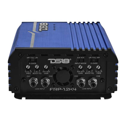 DS18 4-Channel Class-D Amp Stereo Full-Range 4 x 120 W RMS at4 ohm- Blue