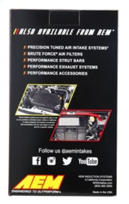 AEM Induction AEM 2.75 in Dryflow Air Filter with 9 in Element