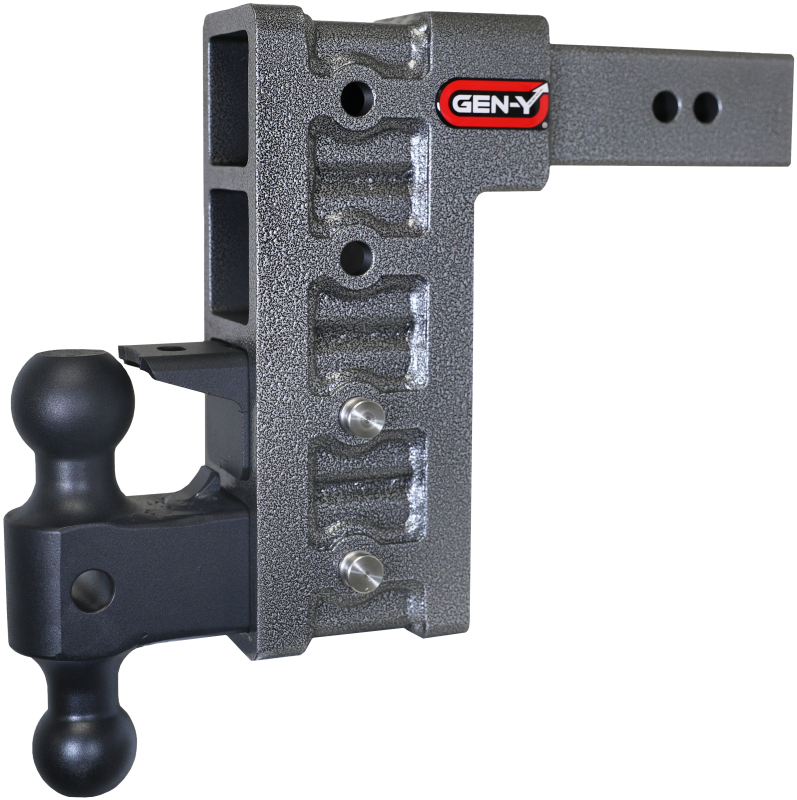 GEN-Y Hitch Gen-Y Mega Duty 2.5in Shank 9in Drop 3K TW 21K Hitch w/GH-061 Dual-Ball/GH-062 Pintle Lock