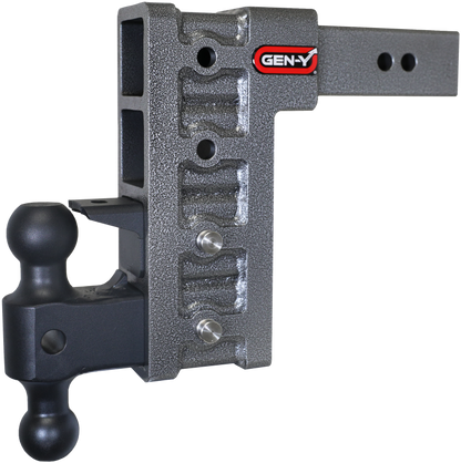 GEN-Y Hitch Gen-Y Mega Duty 2.5in Shank 9in Drop 3K TW 21K Hitch w/GH-061 Dual-Ball/GH-062 Pintle Lock