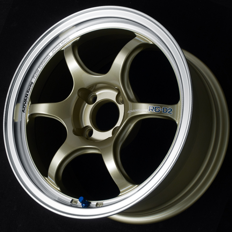 Advan RG-D2 16x8.0 +38 4-100 Machining & Champagne Gold Wheel 0