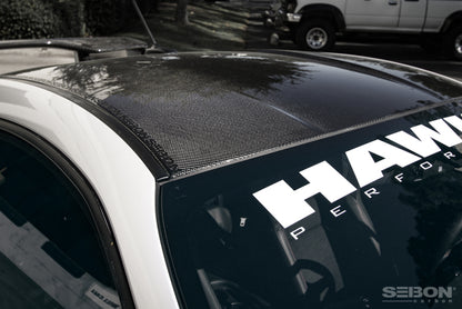 Seibon 12-13 Subaru BRZ/Scion FR-S Carbon Fiber Gloss Finish Roof Cover 4