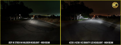 KC HiLiTES 97-06 Jeep TJ/Univ. 7in. Gravity LED H4 DOT Approved Replac. Headlight (Pair Pack System) - Wrangler
