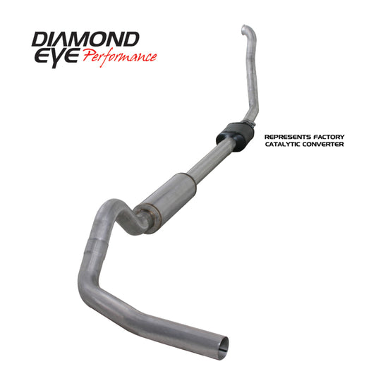 Diamond Eye Performance Diamond Eye KIT 4in Turbo Back Single AL: 94-97 FORD 7.3L F250/F350 PWRSTROKE NFS W/ CARB EQUIV STDS