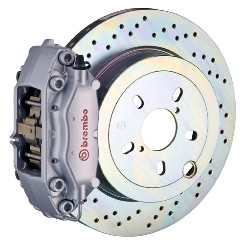 Brembo 66-89 911S/SC/Carrera Rear GT BBK 4 Piston Cast 2pc 309x28 1pc Rotor Drilled-Silver 0