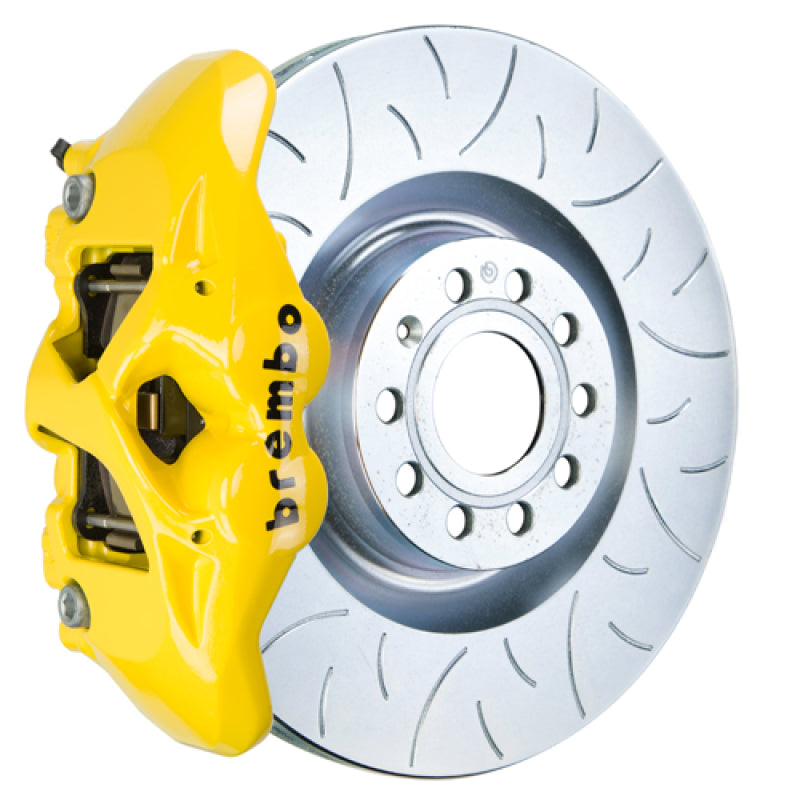 Brembo 05-10 Jetta GLI Front GT BBK 4 Piston Cast 345x30 1pc Rotor Slotted Type3-Yellow 0