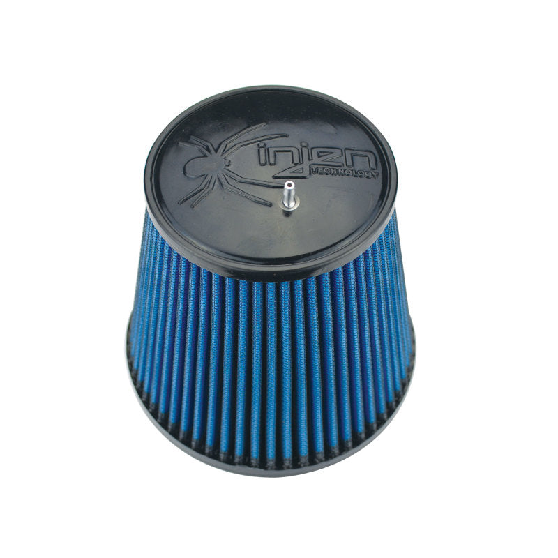 Injen NanoWeb Dry Air Filter 4.0 Flange w/ShurLok / 5.63 Base OD /6.0 Tall /4.0 Top w/Barb Fitting 4