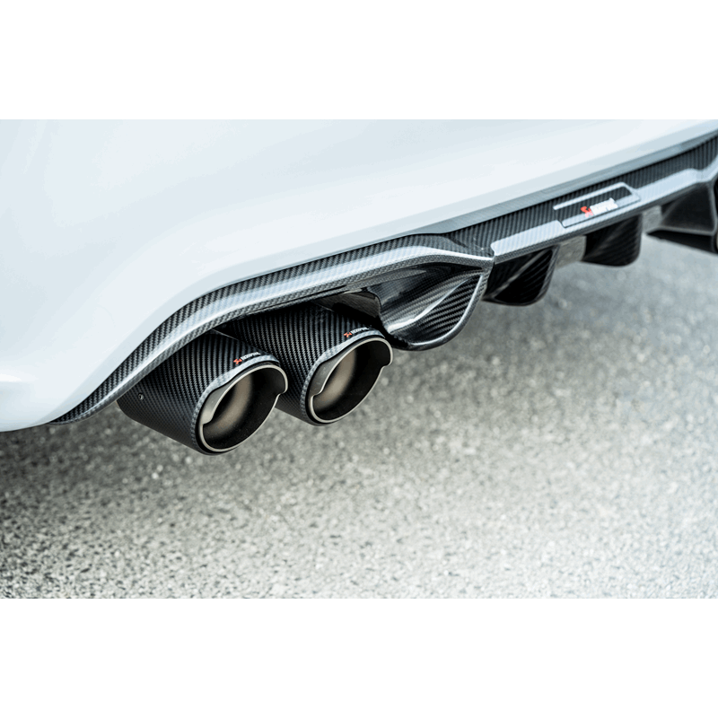 Akrapovic 2018+ BMW M2 Competition/M2 CS (F87N) Slip-On Line (Titanium) w/Carbon Fiber Tips 2