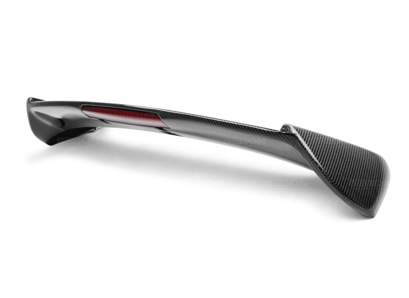 Seibon 08-11 Subaru WRX/STi Hatchback STI-Style Carbon Fiber Rear Spoiler w/ LED Light Included 1