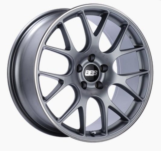 BBS CH-R 20x9 5x130 ET49 / 71.6 CB Satin Titanium Polished Rim Protector Wheel 0