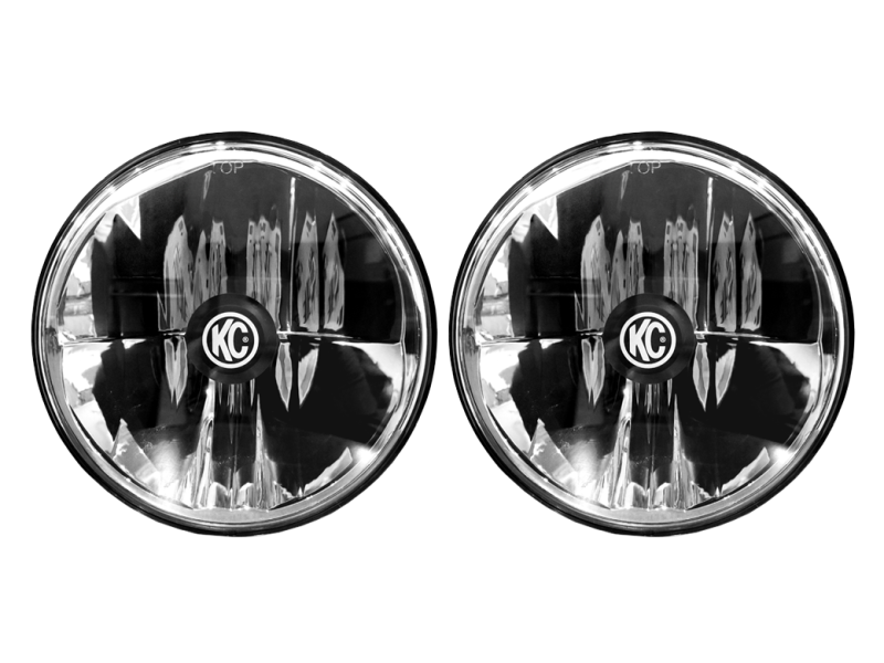KC HiLiTES 97-06 Jeep TJ/Univ. 7in. Gravity LED H4 DOT Approved Replac. Headlight (Pair Pack System) - Wrangler