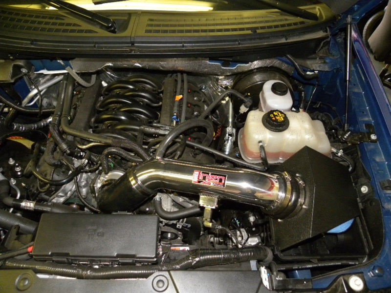 Injen 12 Ford F-150 V8 5.0L Wrinkle Black 4in Power Flow Intake w/ MR Tech/Enc Box w/ Front Inlet 2