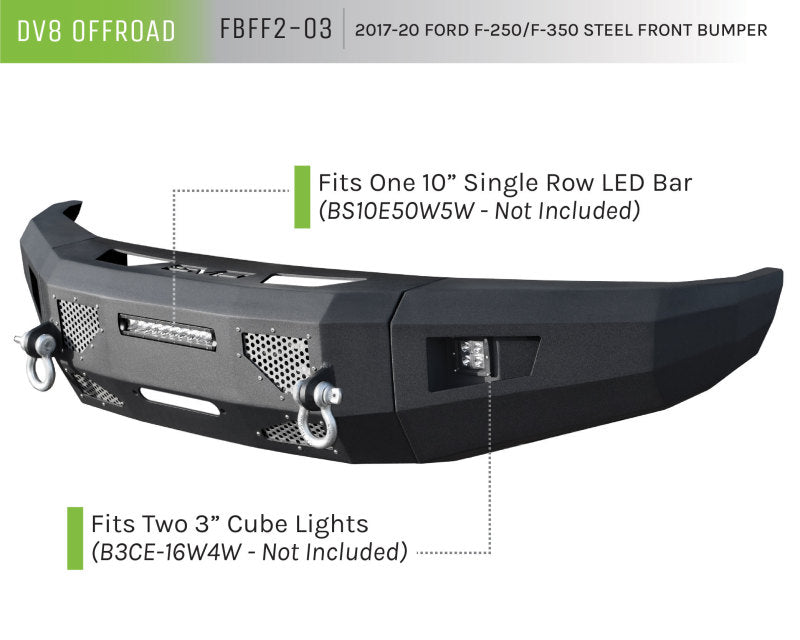 DV8 Offroad 2017+ Ford F-250/F-350/F-450 Front Bumper - F-150 & Raptor