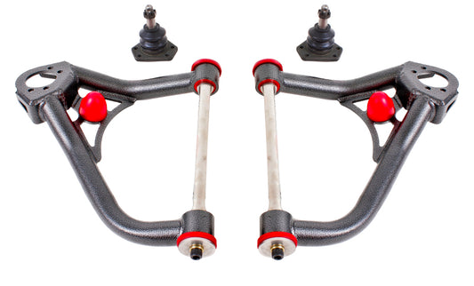 BMR Suspension BMR 67-69 1st Gen F-Body Non-Adj. Upper A-Arms (Polyurethane) - Black Hammertone