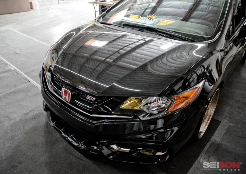 Seibon 2014+ Honda Civic OEM Style Carbon Fiber Hood 4