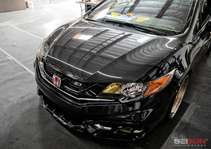 Seibon 2014+ Honda Civic OEM Style Carbon Fiber Hood 4