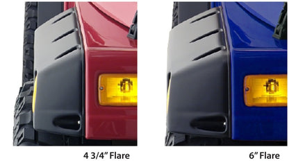 Bushwacker 97-06 Jeep TJ Pocket Style Flares 4pc - Black - Wrangler