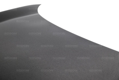 Seibon 2016-2017 Honda Civic Coupe/Sedan/Hatchback OEM Style Carbon Fiber Hood 4