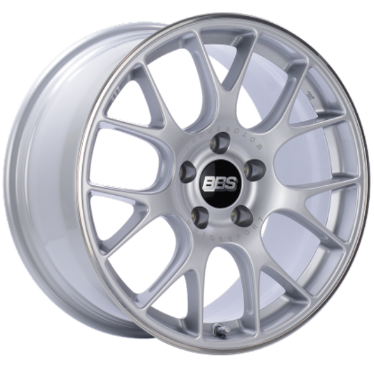 BBS CH-R 19x12 5x130 ET45 CB71.6 Brilliant Silver Polished Rim Protector Wheel w/Motorsport Etching 0
