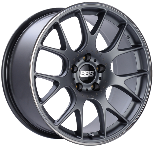 BBS CH-R 19x9.5 5x120 ET35 Satin Titanium Polished Rim Protector Wheel -82mm PFS/Clip Required 0