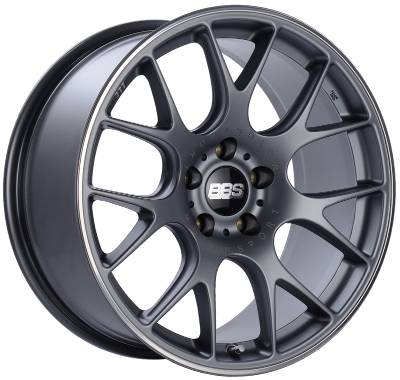 BBS CH-R 19x9.5 5x112 ET35 Satin Titanium Polished Rim Protector Wheel -82mm PFS/Clip Required 0