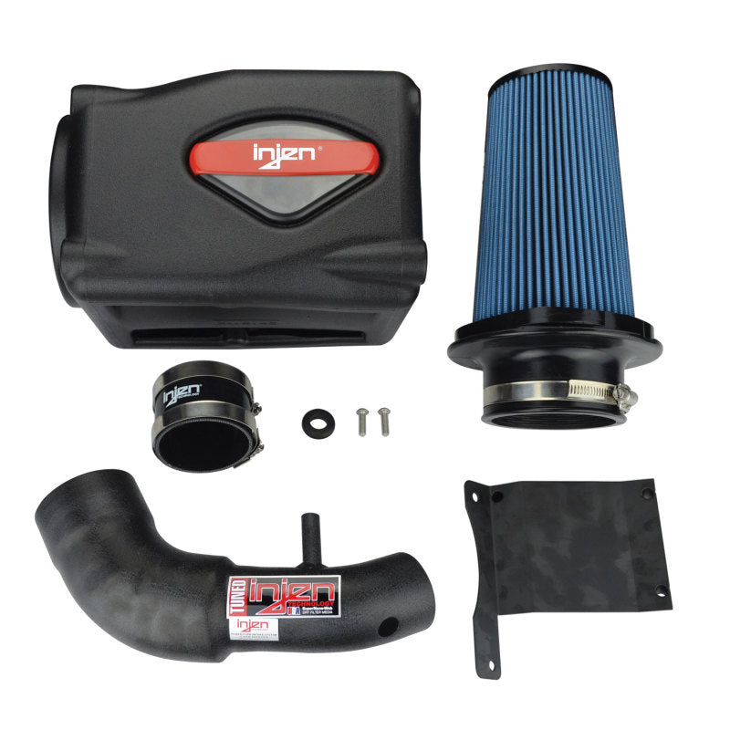 Injen 07-09 Wrangler 3.8L V6 w/ Box Wrinkle Black Power-Flow Air Intake System 2