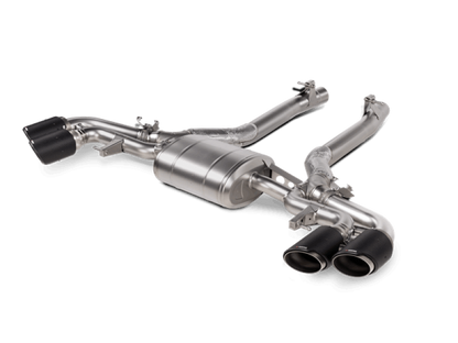 Akrapovic 2020-23 BMW X5M (F95)/X6M (F96) Slip-On Line (Titanium) w/Carbon Fiber Titanium Tips 0