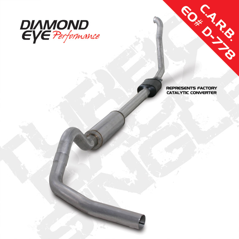 Diamond Eye Performance Diamond Eye KIT 4in Turbo Back Single AL: 94-97 FORD 7.3L F250/F350 PWRSTROKE NFS W/ CARB EQUIV STDS
