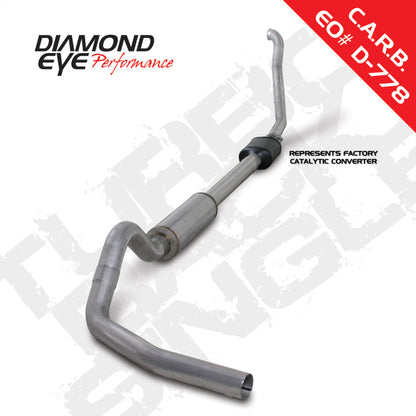 Diamond Eye Performance Diamond Eye KIT 4in Turbo Back Single AL: 94-97 FORD 7.3L F250/F350 PWRSTROKE NFS W/ CARB EQUIV STDS