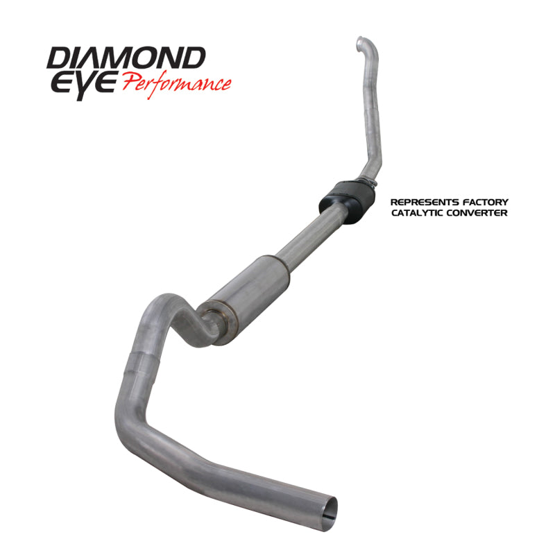 Diamond Eye Performance Diamond Eye KIT 4in Turbo Back Single AL: 94-97 FORD 7.3L F250/F350 PWRSTROKE NFS W/ CARB EQUIV STDS