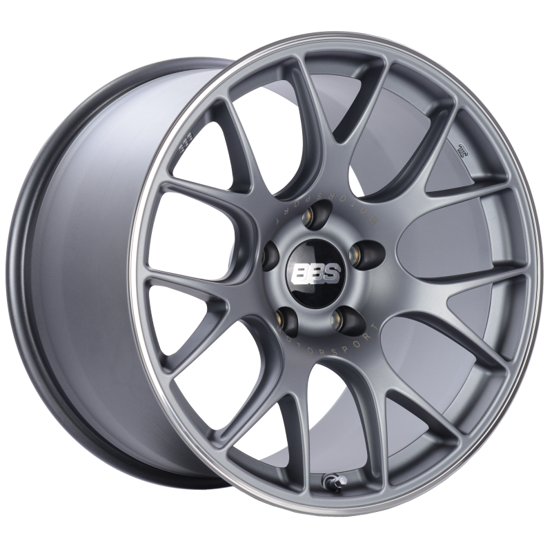 BBS CH-R 19x12 5x130 ET45 CB71.6 Satin Titanium Polished Rim Protector Wheel 0