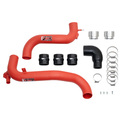 Injen 21-23 Ford Bronco L4-2.3L Turbo EcoBoost SES Intercooler Pipes Wrinkle Red 1