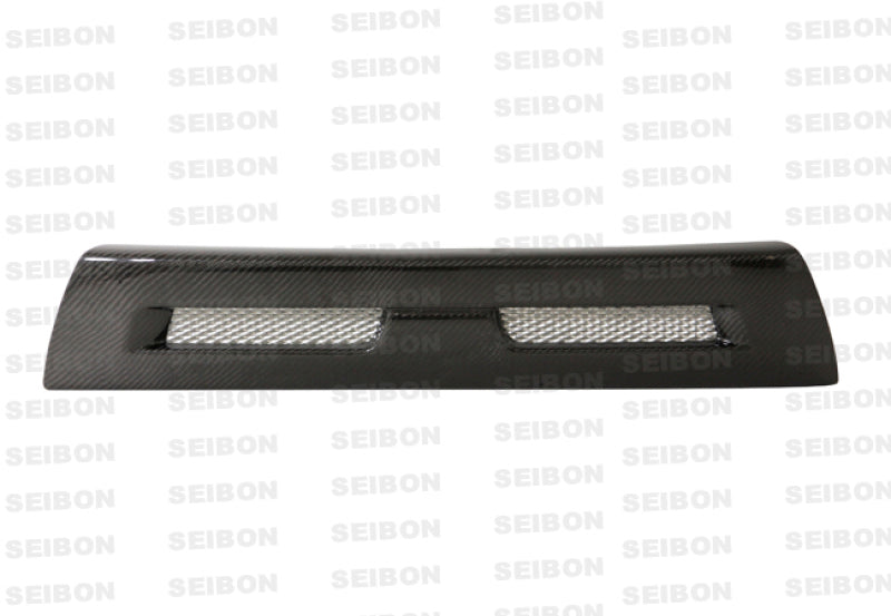 Seibon 08-12 Mitsubishi Lancer Evo X Shaved Emblem Carbon Fiber Front Grill does not fit MR model 1