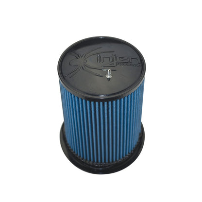 Injen SuperNano-Web Air Filter 5in Flange ID 7in Base/ 7.9in Height/ 5in Top/ Filter Monitor Nipple 2