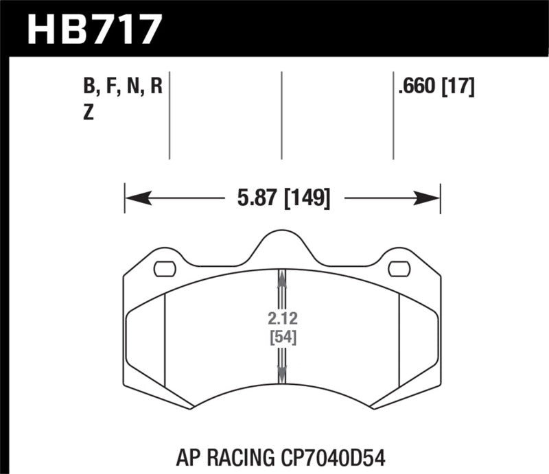 Hawk Performance Hawk AP Racing CP7040D54 HPS 5.0 Brake Pads