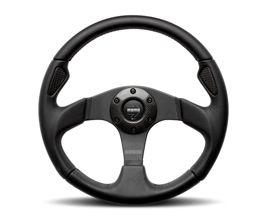 Momo Jet Steering Wheel 350 mm - Black AirLeather/Black Spokes