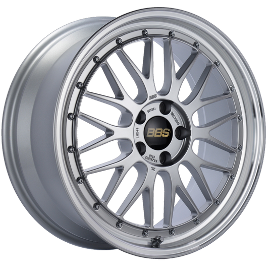 BBS LM 19x8.5 5x112 ET48 Diamond Silver Center Diamond Cut Lip Wheel -82mm PFS/Clip Required 0