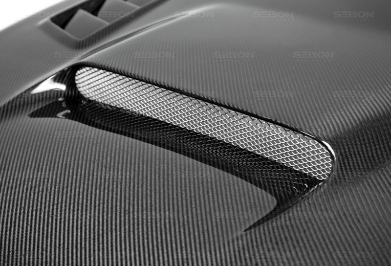 Seibon 08-09 Subaru WRX/STi CW-style Carbon Fiber Hood 2